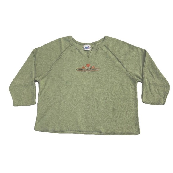 Vintage Grand California Hotel Disney Sweatshirt Made In USA Green Women's Large - Picture 1 of 5